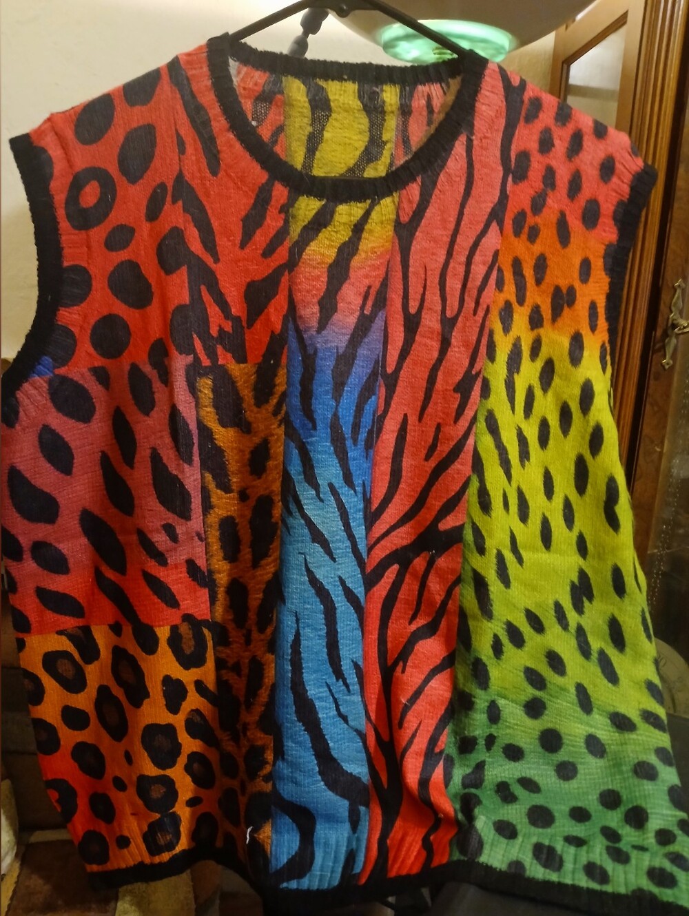 Multicolor Animal-Print Vest XXL